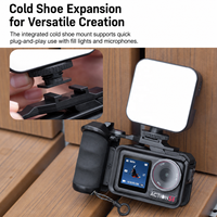 Poignée de prise de vue en extérieur pour DJI Osmo Action 5 Pro/4/3, poignée de cage avec bouton déclencheur et support griffe froide, accessoire pour caméra d'action
