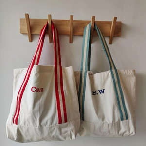 Bolsa de Mano Personalizable de Lona Suave, Gran Volumen, Colorida, Tipo Tote, para Playa o Compras - Product Image 4