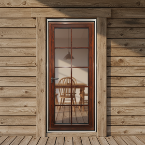 Système de porte à battant en verre moderne européen pour intérieur français, cadre en alliage d'aluminium, isolation phonique, étanchéité aux intempéries - Product Image 1