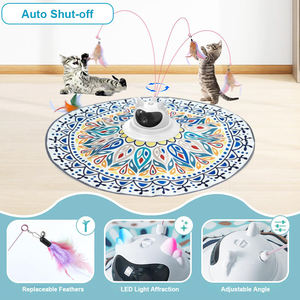 Giocattolo Laser Interattivo per Gatti Ricaricabile USB con Piuma Mobile per Giochi di Nascondino - Product Image 6