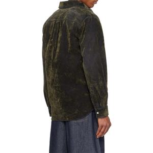 Chemises en jean streetwear décontractées vintage à boutons, coupe ample et oversize, en denim floqué classique pour hommes - Product Image 4