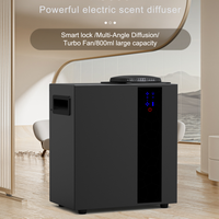 Diffuseur d'arômes électrique sans eau 4000m³ avec écran tactile intelligent et contrôle par application, pour usage en chambre d'hôtel, en métal