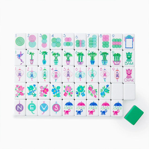 Green Acrylic Crystal 4-Layer Custom Printed American Mahjong Tiles Game for Indoor <b>Entertainment</b> - Product Image 3