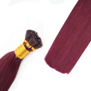 Extensiones de Cabello Humano Virgen Remy Camboyanas Amygirl de 10 a 30 Pulgadas, Mechones de 1g, Punta I, Rojo, Doble Trama, Aplicación 9A-12A, Grado Mayorista - Product Image 5