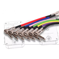 Factory Price 20CM Audio Mono Pedalboard Cord Instrument Cables Colored Effect Pedal Guitar Patch Cable