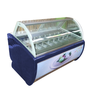 Mesa de acero inoxidable Supermarche Helado Gelato Vitrina Inmersión Gabinete Congelador - Product Image 1