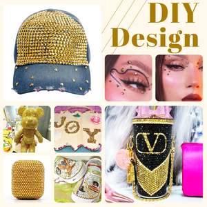 BOBOHOO Groothandel Gouden Bodem Niet-Hotfix Glas Platte Achterkant Strass Steentjes Zonneschijn Nagelkunst Strass Steentjes Glas Kristal voor Nagels - Product Image 6