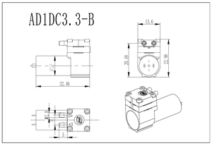 530ml/Min 1-4V DC-Bürste Mini-Gas probenahme pumpe Geräuscharme Membran pumpe Tragbare Luft-Elektro pumpe - Product Image 2