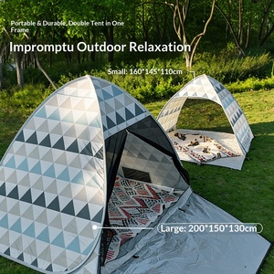 Carpa de <span class=keywords><strong>Playa</strong></span> Piramidal de Apertura Rápida con Un Solo Toque, con Varillas de Acero, Resistente al Viento y al Sol, Tela con Revestimiento Plateado, para Uso en las Cuatro Estaciones - Product Image 2