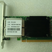 Tarjeta Adaptadora MCX556A-ECAT 100GbE de Doble Puerto QSFP28 VPI (InfiniBand y Ethernet) Tarjeta de Red para Servidor PCIe