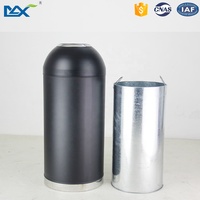 Poubelle ronde noire à ouverture supérieure pour intérieur, poubelle à déchets