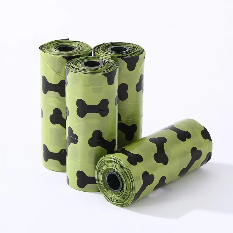 Sacs poubelles à motif os, 15 rouleaux