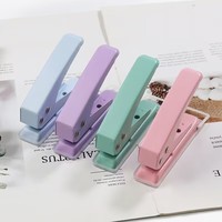 Perforateur de papier à feuilles mobiles en métal de couleur macaron pour l'école, le bureau et les étudiants, perforateur rond de 6 mm