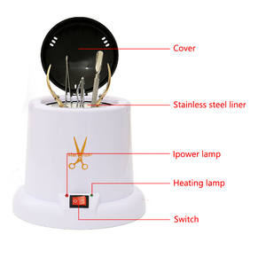 أدوات تجميل الأظافر الشخصية الصغيرة الصغيرة لصالون تجميل الأظافر معقم معدني بدرجة حرارة عالية-لوازم تقنية الرموش وعاء تنظيف أدوات الأظافر - Product Image 4