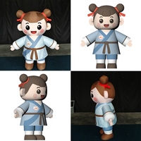 Costume gonflable Longgang 2,5 m pour fille Hanfu, certifié CE, en tissu Oxford durable et résistant à l'eau, pour publicité interactive