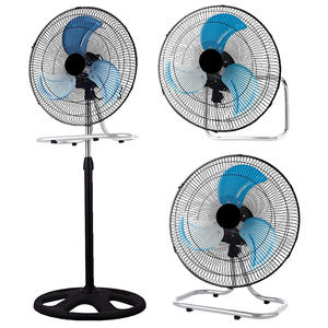 Ventilador de Piso Triple 3 en 1, Oscilante, Vertical, de Alta Potencia, Silencioso, con Aspas de Aluminio, Múltiples Ajustes, Cabezal Giratorio - Product Image 4