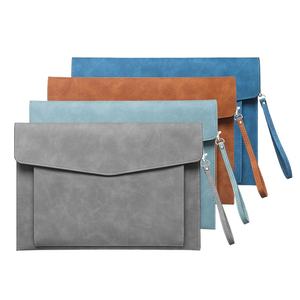 Maletín de Cuero con Logotipo Personalizado, <span class=keywords><strong>Carpeta</strong></span> de Sobres, Bolsa para Documentos, <span class=keywords><strong>Carpeta</strong></span> de Negocios de Cuero PU con Correa de Mano Extraíble - Product Image 1