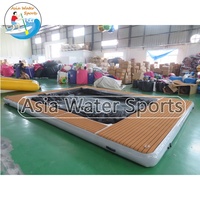 Piscines gonflables géantes en tissu Drop Stitch, piscine flottante gonflable, piscine de mer gonflable pour yachts et bateaux