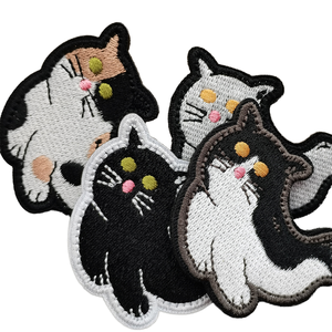 Patch brodé fantaisie motif chat, garçon fantôme, animal, strass, logo drôle, pour enfants, DIY, pour manteaux, tactique, cosplay, étiquette - Product Image 4
