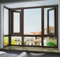 Fenêtre à battant en aluminium sur mesure, isolante thermiquement et insonorisée, anti-vieillissement, pour villa et appartement