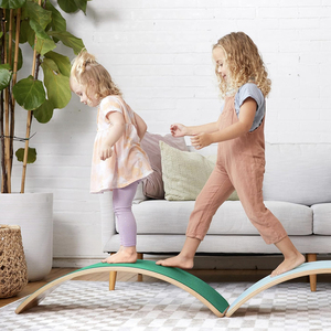 Vente en gros Planche d'équilibre en bois multifonctionnelle Entraîneur d'entraînement pour adultes Wobble Fitness Beam <span class=keywords><strong>Surf</strong></span> Jeu Montessori Jouet en bois pour enfants - Product Image 1