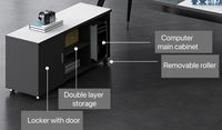 PB Board Ensembles complets personnalisés Mobilier de bureau Design en forme de L Bureau OEM Steel Factory Direct Executive Panneau moderne en bois