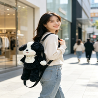Tas Selempang Anjing Trendy Model Boucle, Tas Hewan Modis dengan Tali yang Dapat Disesuaikan untuk Penggunaan Sehari-hari