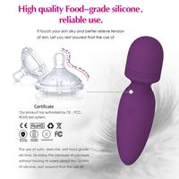 Mini Vibromasseur USB Rechargeable 10 Fonctions, Baguette AV en Silicone, Stimulateur Clitoridien, 100% Étanche, Silencieux (<50dB) pour Femmes, Jouet Sexuel Adulte