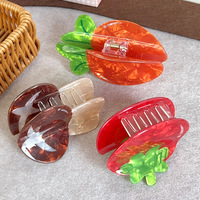 Barrettes à cheveux créatives sur le thème des légumes doux, tomate et carotte, pinces à cheveux en PVC, design mignon pour accessoires de cheveux pour femmes