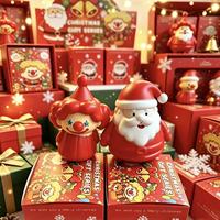 Boîte mystère de jouets squishy de Noël : Mug Père Noël, jouets souples à presser, cadeaux surprise pour enfants, vente en gros en vrac pour présentation