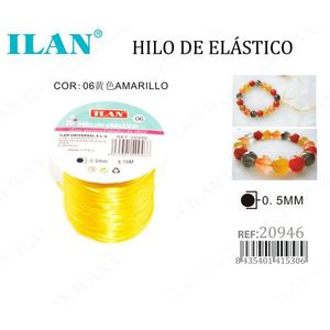 Filo Elastico Ilan 0,5 mm Giallo 15 M per Creazione di Gioielli - Product Image 1