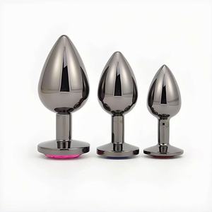 Klein Volume Aangepaste Cnc Verwerking Geanodiseerde Zwarte Aluminium Plug Voor Volwassen Speelgoed Onderdelen Roestvrij Staal Anale Plug - Product Image 2