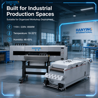 Nouvelle imprimante de transfert DTF industrielle entièrement automatique HANYING de 24 pouces, 6 têtes I3200, système de circulation d'encre blanche, haute précision