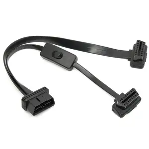 With switch extension cord obd2 flat wire noodle line HUD window lifter one for two adapter cable adapter