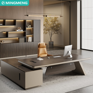 Escritorio de oficina para CEO, escritorio de jefe, lujo ligero, alta gama, liderazgo del presidente, escritorio de gerente de finanzas comerciales - Product Image 1