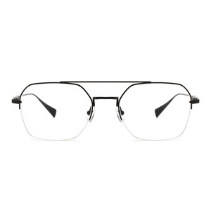 <span class=keywords><strong>Montatura</strong></span> per Occhiali in Titanio Ottico, Stile Aviatore, Mezza <span class=keywords><strong>Montatura</strong></span> per Uomo, per Miopia - Product Image 5