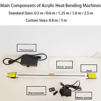 Machine à plier le plastique acrylique de 120 cm, outil de chauffage pour verre plexiglas transparent et panneaux PVC