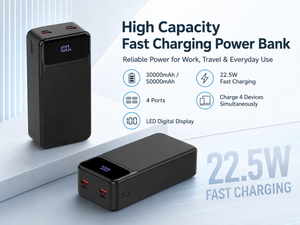 Cargador Portátil <span class=keywords><strong>de</strong></span> 30000mAh/50000mAh, Batería Externa <span class=keywords><strong>de</strong></span> Alta Capacidad con Carga Rápida <span class=keywords><strong>de</strong></span> 22.5W y USB-C - Product Image 2