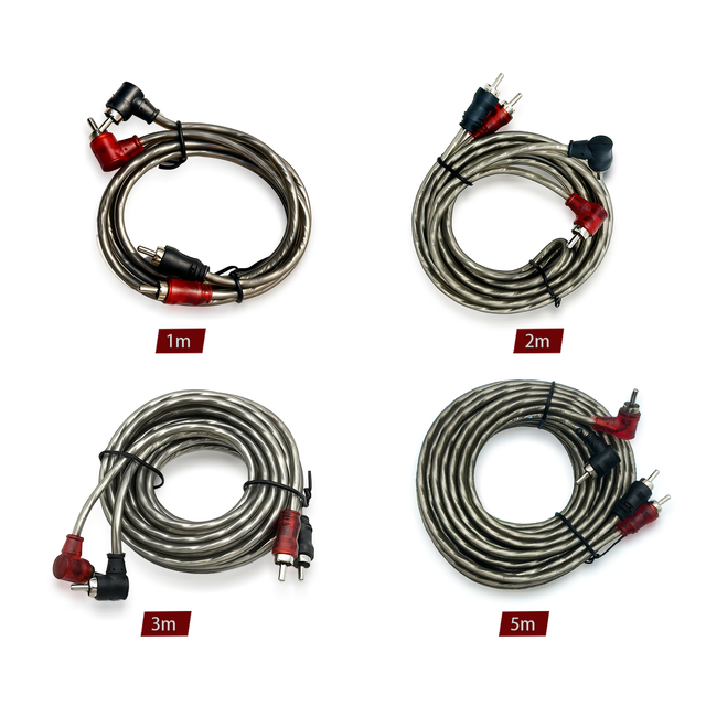 AK-RN2 Car Audio Modification Double Row 5m 3m 2m 1m Pure Copper Audio signal Cable RCA Car Video Audio Cable