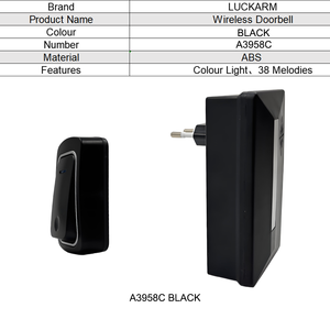 Sonnette Intelligente Sans Fil pour Maison, <span class=keywords><strong>Kit</strong></span> de <span class=keywords><strong>Carillon</strong></span> d'Accueil pour le Marché Européen - Product Image 5