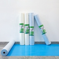 Tapis de sol auto-adhésifs en feutre polaire bleu gris blanc de 50 à 100 m, anti-poussière, imperméables, pour le déménagement de meubles, les expositions, les sols