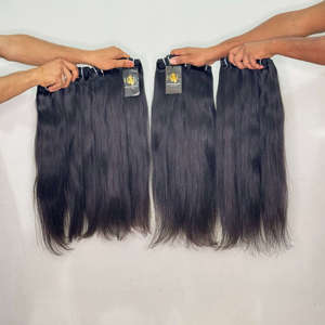 Paquetes de Cabello Natural Sin Procesar de Proveedor, Paquetes de Cabello Humano Natural de Templo Indio, Paquetes de Cabello con Cutícula Alineada para Tejer - Product Image 2