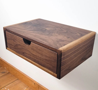 Table de nuit flottante avec tiroir, Table de chevet moderne du milieu du siècle