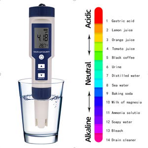Testeur Numérique 5 en 1 pour l'Eau, 5 Paramètres (TDS/EC/PH/<span class=keywords><strong>Salinité</strong></span>/Température) pour Eau Potable, <span class=keywords><strong>Piscine</strong></span> et Aquariums - Product Image 5
