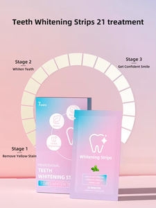 Tiras Blanqueadoras de <span class=keywords><strong>Dientes</strong></span> con Sabor a Frutas Variadas, Adhesivas e <span class=keywords><strong>Invisibles</strong></span>, Parches para el Cuidado Bucal, Venta al Por Mayor - Product Image 1