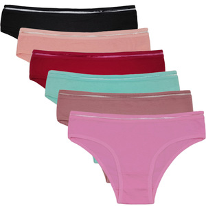 Culottes tendance <span class=keywords><strong>en</strong></span> coton pour femmes, respirantes, avec empiècements <span class=keywords><strong>en</strong></span> maille, taille mi-haute, style bikini, confortables, sous-vêtements féminins <span class=keywords><strong>en</strong></span> gros - Product Image 5