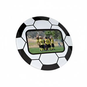 Cornice per Foto di Pallone da Calcio in Acrilico Personalizzata 4x6, Cornice Decorativa con Plexiglass, Regalo in Diversi Materiali - Product Image 2