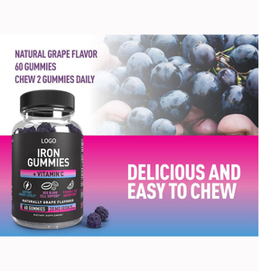 Gummies véganes au fer et complexes vitaminiques avec acide folique et zinc pour le soutien énergétique en cas de carence en fer et d'anémie - Product Image 4