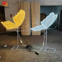 Fournitures de fête, décoration de fenêtre, décoration de scène, ailes de papillon lumineuses, guide de lumière LED, papillon lumineux