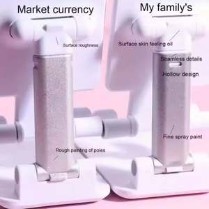 New Mini <b>Desk</b> Foldable Plastic Mobile Phone Holder <b>Stand</b> <b>Portable</b> Hard Plastic Manufacture Cellphone Holder for <b>Desk</b> Desktop - Product Image 5